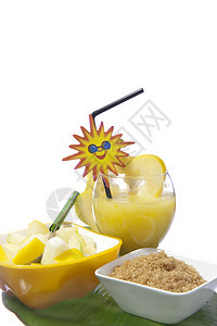 Babaco沙拉水果甘蔗沙拉情调热带药品异国食物白色果汁活力图片