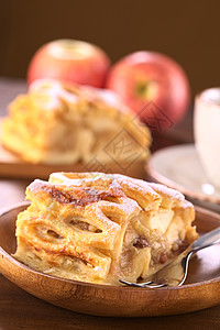 Apple 带有葡萄脂的苹果刺纹Name食物小吃馅饼甜点水果时间蛋糕糕点图片