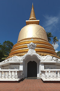 斯里兰卡丹布卢拉金寺佛教徒stupa佛塔佛教徒神社寺庙金子图片