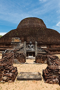 古老佛教教区stupe斯里兰卡遗迹废墟石头地标佛教徒天空雕塑佛塔寺庙雕像图片