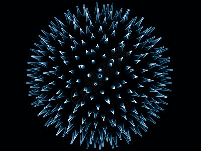 分形生物学墙纸几何学蓝色粒子径向图片