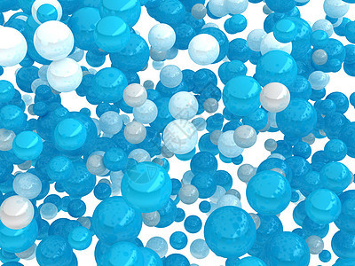 大群蓝球和白球图片