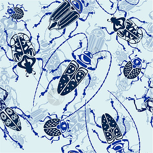 无缝错误模式漏洞花园生物孩子墙纸空白野生动物乐趣甲虫昆虫图片