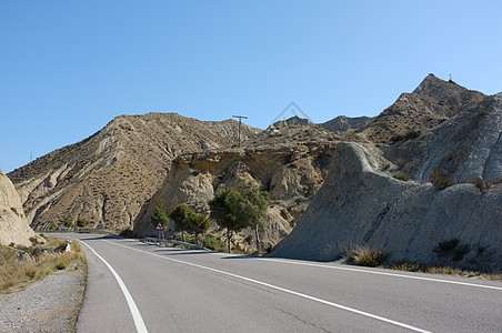 荒沙漠道路沥青小路水平乡村爬坡风景干旱旅行路线砂岩图片