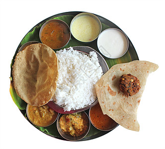 南印度盘子午餐 白香蕉叶图片