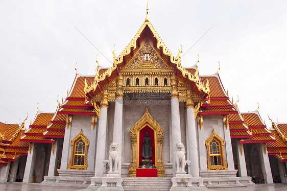 美丽的泰国寺庙旅游天空假期地标旅行大理石精神历史性连体宗教图片