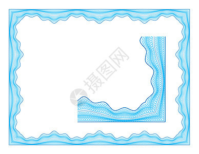 获得文凭或证书的Guilloche边界金融文档商业庆典货币漩涡状安全雕刻花丝曲线图片