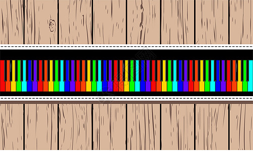 带彩虹钢琴的木卡图片
