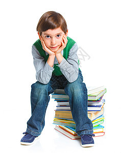 教育  有书的有趣的男孩成就者童年青春期文学图书学生女性金发微笑蓝色图片