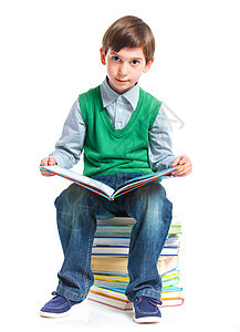 教育  有书的有趣的男孩孩子们知识蓝色孩子学生学校眼镜男生课堂学习图片