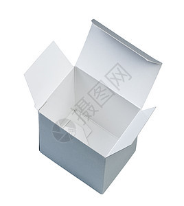 空纸箱白色空白灰色纸盒正方形纸板包装图片
