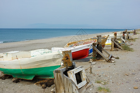 渔船海滩海洋水平海岸钓鱼海岸线图片