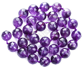 单独分离的防亚麻铁项链展示古董玻璃女性化紫丁香石头宝石紫色圆形首饰图片