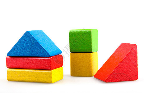 木制构件童年婴儿期创造力玩具木头蓝色闲暇绿色建筑物红色图片