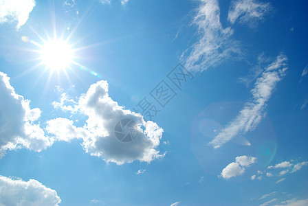 天空蓝色云景沉淀气氛阳光水分天蓝色晴天季节气候图片