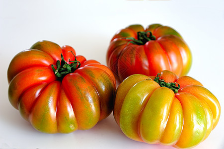 番茄美食叶子背景蔬菜营养白色宏观圆形红色绿色图片