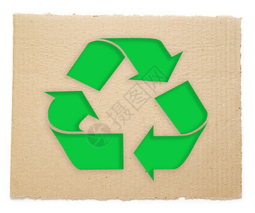 循环再循环符号风化纸板瓦楞肋骨白色纸盒棕色材料宏观回收图片