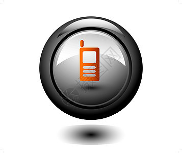 圆形电话按钮电子圆圈热线橙子电子产品互联网服务白色网络讲话图片