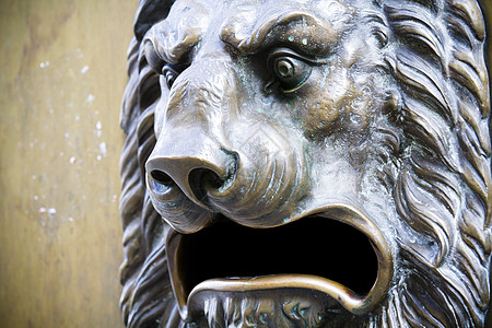 狮子头 青铜雕塑图片