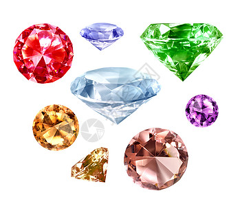 白方块首饰礼物红色钻石宝石珠宝宝藏财富绿色粉色图片