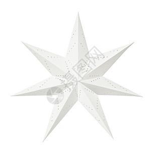 圣诞白纸明星装饰品白色星星季节图片