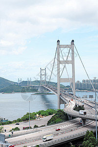 香港清马桥射线运输建筑海洋场景天空蓝色景观曲线运动图片