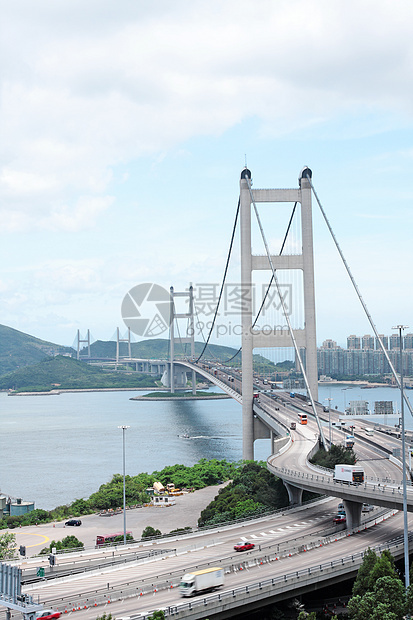 香港清马桥射线运输建筑海洋场景天空蓝色景观曲线运动图片