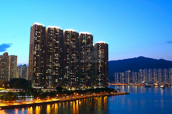香港场景天空办公室蓝色商业建筑星星城市晴天中心图片