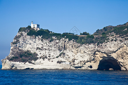 意大利灯塔岩石风景地标爬坡支撑村庄游艇高尔夫海岸图片