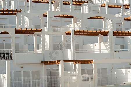 建筑抽象摘要白色粉饰水平住宅建筑学公寓多层画幅邻里背景图片