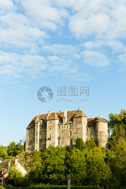 法国利穆辛克里斯省布萨卡地标历史性世界城堡景点历史建筑学旅行建筑轿车图片