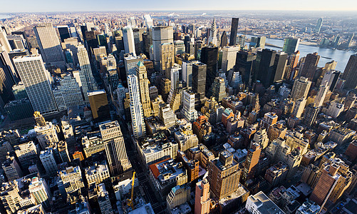 曼哈顿的风景 从帝国大厦 纽约市旅行城市位置建筑摩天大楼世界景观建筑物鸟瞰图建筑学图片
