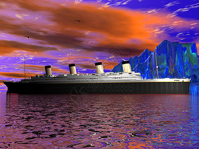泰坦尼克体海洋运输码头货物航海旅行蒸汽港口巡航血管图片