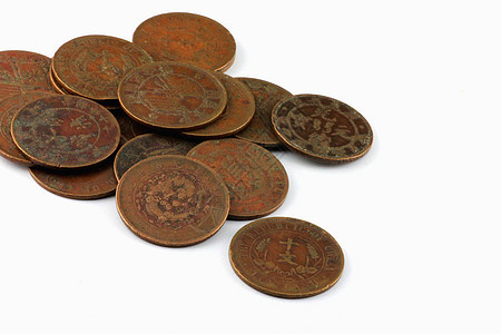 中国古老的中国硬币背景图片