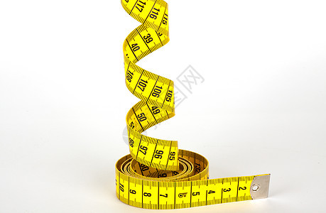 比例尺厘米的黄色测量磁带套装仪表节食裙子工具卷尺浴室腰部饮食数字图片