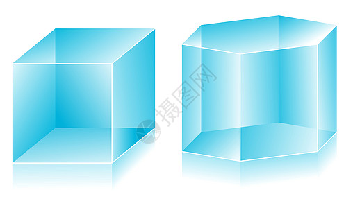 3D 形状锥体糊状八面体正方形玻璃几何学剪贴力量金字塔珠宝图片