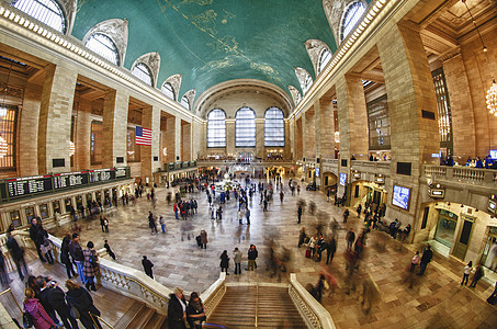 纽约市中央大中心旅游者和购物者场景人群旅行建筑民众运输地标旅游商业城市图片