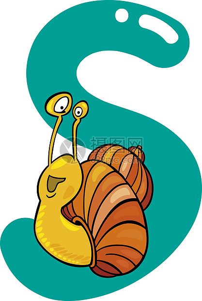 S 用于蜗牛语言游戏教育班级教学卡通片底漆学习动物群孩子们图片