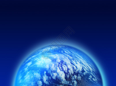 蓝色云雾行星类地全球宇宙多云世界天空黑色地平线轨道地球图片