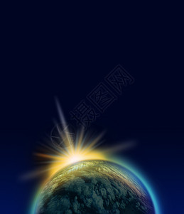 蓝色月食地平线多云行星天空轨道全球地球黑色宇宙世界图片