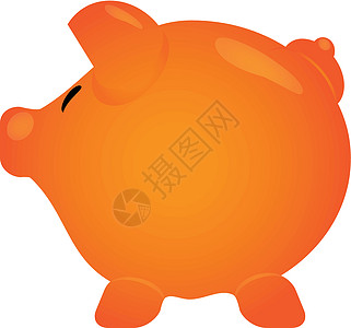 养猪银行商业硬币插图陶瓷玩具投资生活小猪现金制品图片