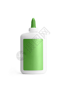 白色 含绿色胶水容器背景图片