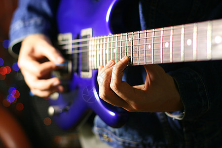 吉他独奏玩家乐队剧院艺术家蓝色爵士乐木头吉他手仪器指板图片