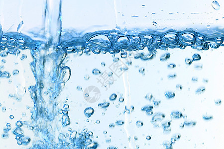 水泡液体白色药品沸腾淡水飞溅运动蓝色波纹气泡图片