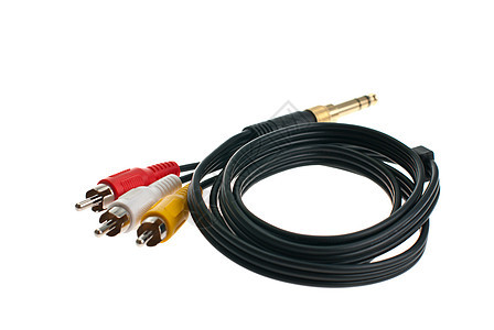 音频电缆宏观塑料金子绳索黄色网络红色工作室音乐电子图片