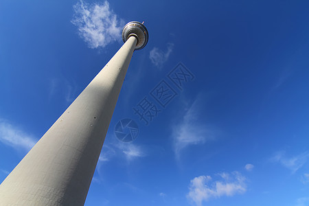 柏林电视塔收音机播送观光天线历史建筑旅游广播旅行蓝色图片