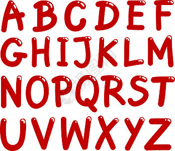 字母字母缩法底漆卡通片红色插图公司收藏学习拼写绘画语言图片