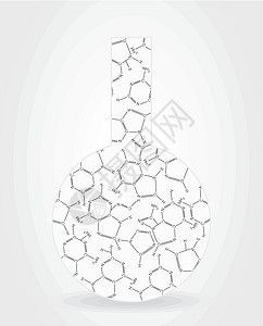 火焰瓶技术小瓶实验装饰品化学品实验性插图生物学测试烧杯图片