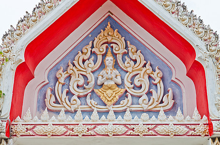 原装饰的寺庙屋顶详情边缘旅游天空建筑蓝色金子文化对角线佛法宗教图片