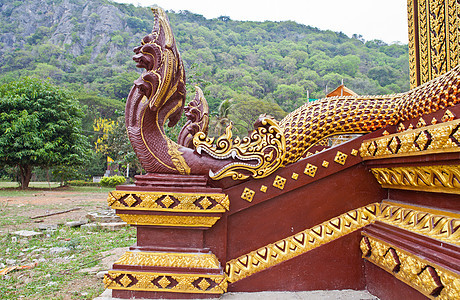 纳加斯国王 五人头文化寺庙恶魔佛教徒动物宗教金子雕塑历史上帝图片